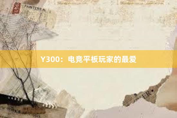 Y300：电竞平板玩家的最爱