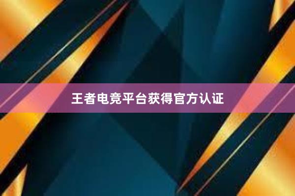 王者电竞平台获得官方认证